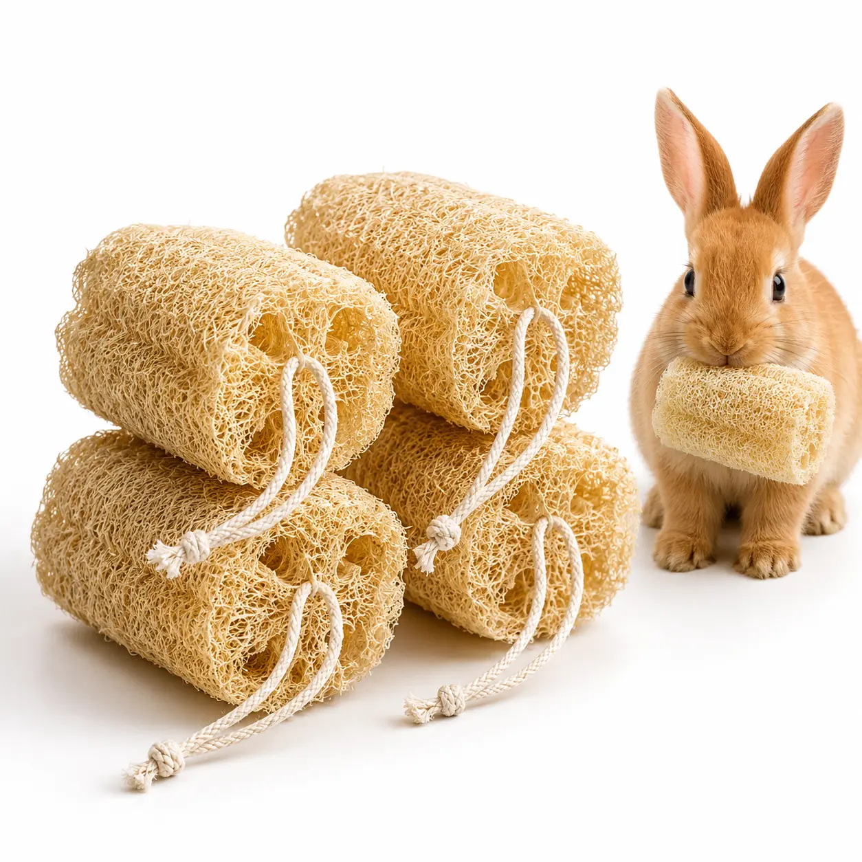 natural loofah chew toy for chinchillas