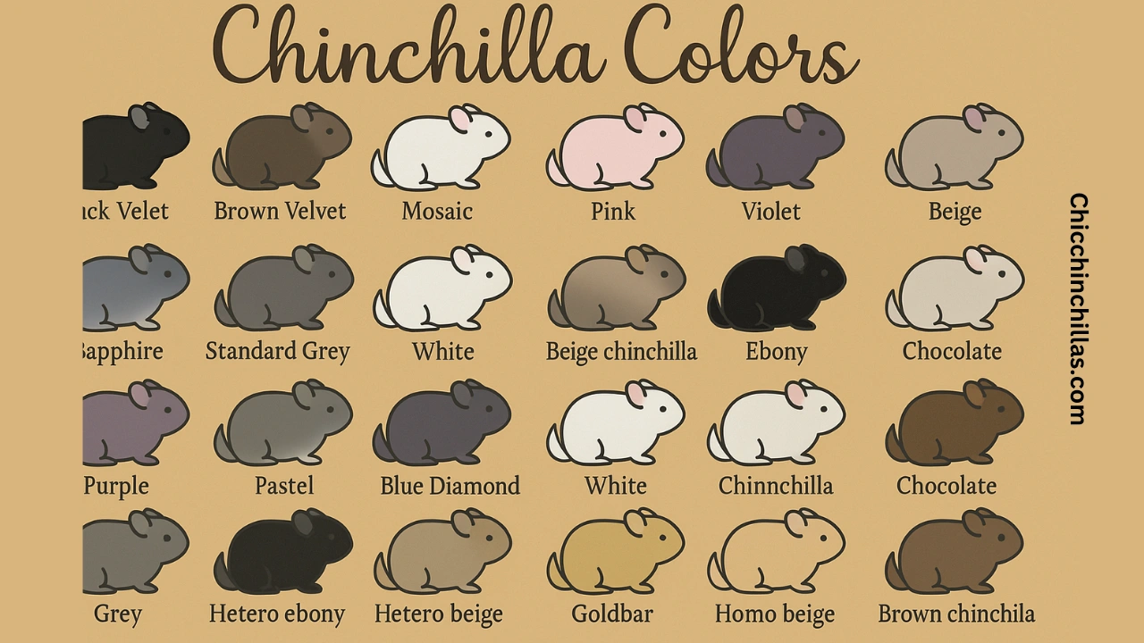 chinchilla color chart of different colors